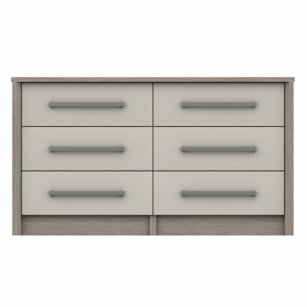 Sturtons - Burley 3 Drawer Double Chest White Grey
