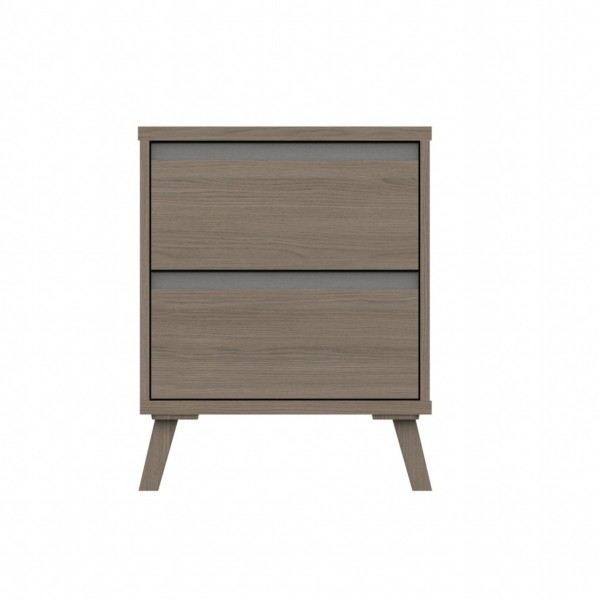 Sturtons - Ashurst 2 Drawer Bedside Grey