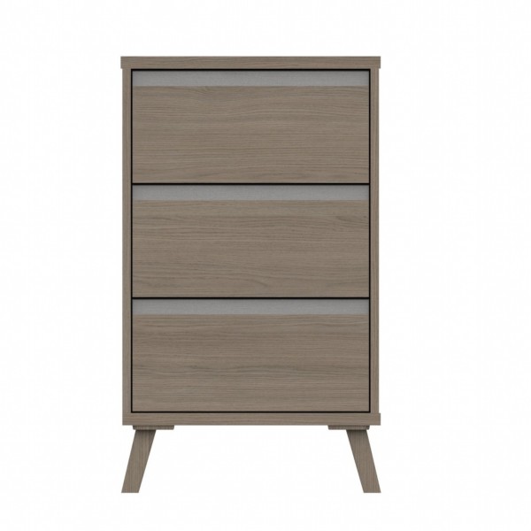 Sturtons - Ashurst 3 Drawer Bedside Grey