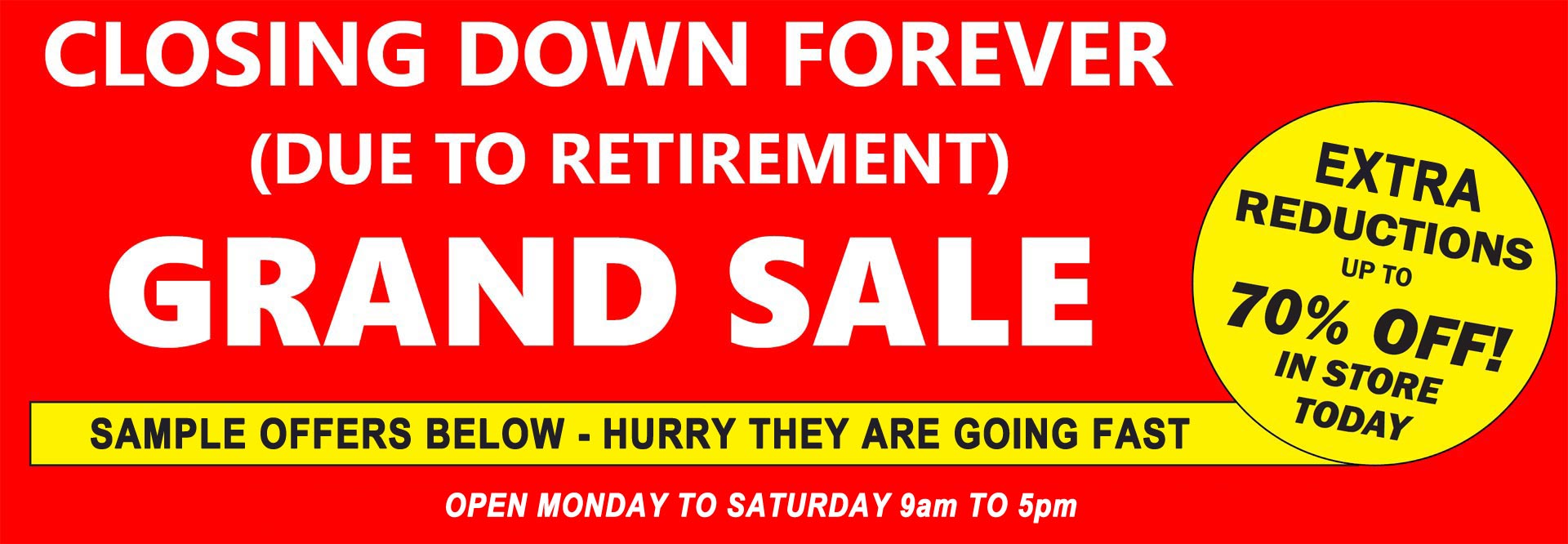 Sturtons and Tappers - Closing Down
