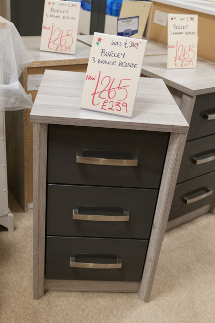 Sturtons - Burley 3 Drawer Bedside