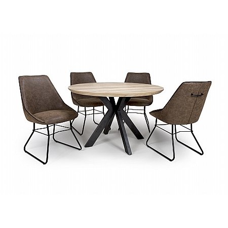 Furniture Link - Manhattan Extending Round Dining Table