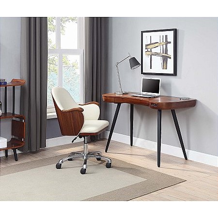 Jual - San Francisco PC711 Smart Charging Desk in Walnut