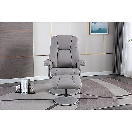 GFA - Denver Swivel Leather Recliner Chair