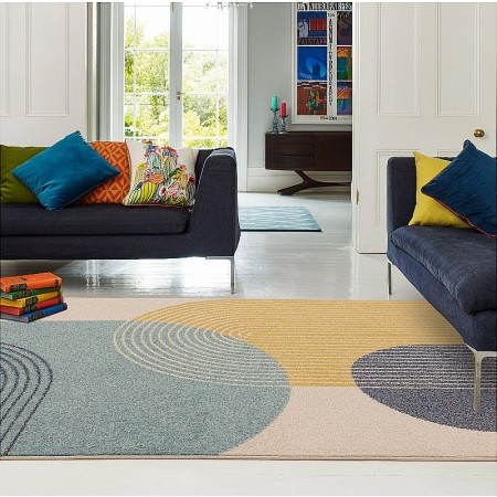 Asiatic Carpets - Muse Blue Retro Flatweave Rug