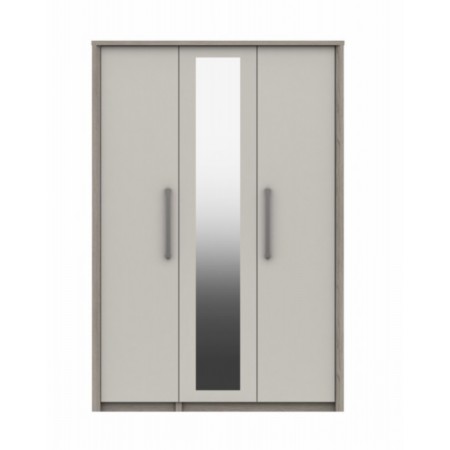 Sturtons - Burley 3 Door 1 Mirror Robe White Grey