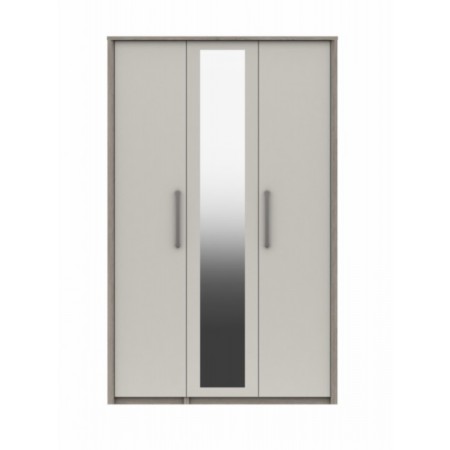 Sturtons - Burley 3 Door 1 Mirror Robe Tall White Grey